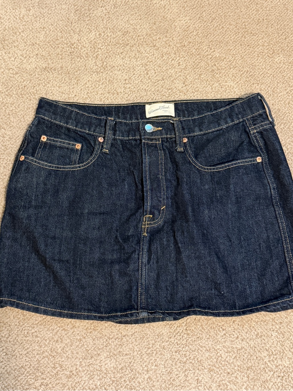 Universal Thread Dark Blue Denim Mini Skirt